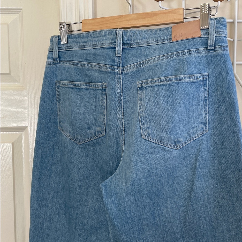 PAIGE - Nellie Wide Legged Denim Ankle Jeans - Light Blue - 29 - Picture 5 of 13